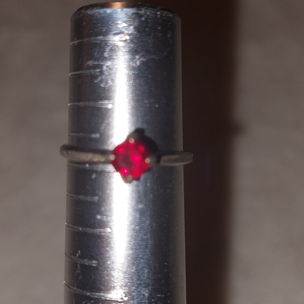 925 Silver Ring With Red Ruby. Tested - image 7